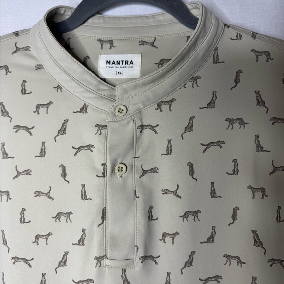 Mantra Mens Catalyst Polo Namibia Collection Cheetah XL Golf Athletic Stretch - Picture 7 of 12